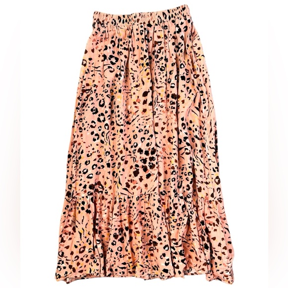 Petal + Pup Apricot Halette Slit Front Maxi Skirt - Picture 5 of 9